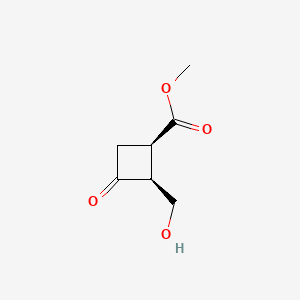 molecular formula C7H10O4 B13805644 methyl (1R,2S)-2-(hydroxymethyl)-3-oxocyclobutane-1-carboxylate 