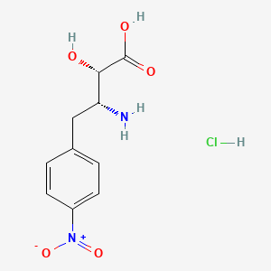 molecular formula C10H13ClN2O5 B13805713 (2S,3R)-3-amino-2-hydroxy-4-(4-nitrophenyl)butanoic acid;hydrochloride 
