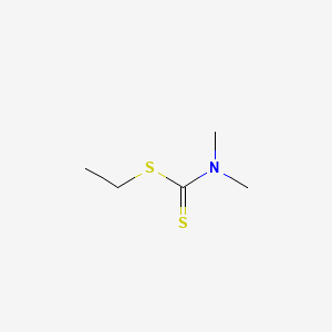 molecular formula C5H11NS2 B13805731 Carbamic acid, dimethyldithio-, ethyl ester CAS No. 617-38-9