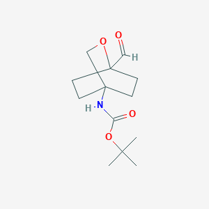 molecular formula C13H21NO4 B1380574 tert-Butyl (1-formyl-2-oxabicyclo[2.2.2]octan-4-yl)carbamate CAS No. 1417551-42-8