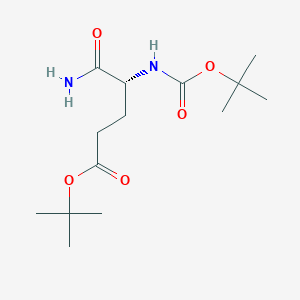 tert-Butyl (r)-5-amino-4-((tert-butoxycarbonyl)amino)-5-oxopentanoate