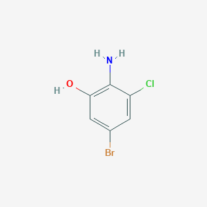 molecular formula C6H5BrClNO B1380576 2-Amino-5-bromo-3-chlorophenol CAS No. 1426320-93-5