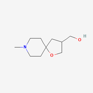 molecular formula C10H19NO2 B1380577 (8-Methyl-1-oxa-8-azaspiro[4.5]decan-3-yl)methanol CAS No. 1330765-11-1