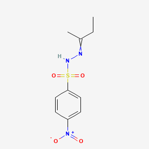 molecular formula C10H13N3O4S B13805793 N'-(Butan-2-ylidene)-4-nitrobenzene-1-sulfonohydrazide CAS No. 5460-17-3