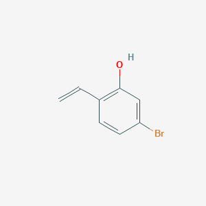 molecular formula C8H7BrO B1380582 5-Bromo-2-ethenylphenol CAS No. 1510865-23-2
