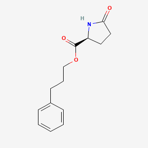 molecular formula C14H17NO3 B13805861 3-Phenylpropyl 5-oxoprolinate CAS No. 60555-56-8