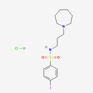 molecular formula C15H24ClIN2O2S B13805878 N-(3-Azepan-1-YL-propyl)-4-iodo-benzenesulfonamide hydrochloride 