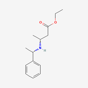 molecular formula C14H21NO2 B13805884 ethyl (3R)-3-[[(1S)-1-phenylethyl]amino]butanoate 
