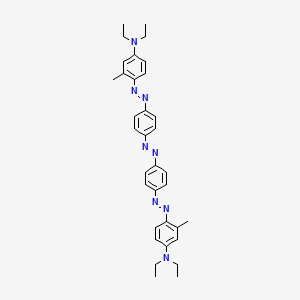 molecular formula C34H40N8 B13805886 4,4'-Bis((4-(diethylamino)-2-methylphenyl)azo)azobenzene CAS No. 69432-33-3