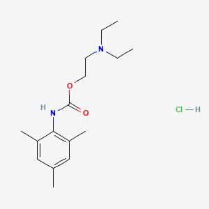 molecular formula C16H27ClN2O2 B13805893 Diethyl-[2-[(2,4,6-trimethylphenyl)carbamoyloxy]ethyl]azanium chloride CAS No. 77656-17-8