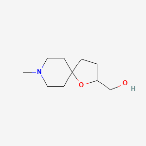 molecular formula C10H19NO2 B1380590 (8-Methyl-1-oxa-8-azaspiro[4.5]decan-2-yl)methanol CAS No. 1330763-53-5