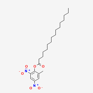 molecular formula C23H36N2O6 B13805928 Palmitic acid, 4,6-dinitro-o-tolyl ester CAS No. 64046-73-7