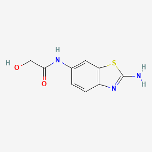 molecular formula C9H9N3O2S B13805935 Acetamide,N-(2-amino-6-benzothiazolyl)-2-hydroxy- 