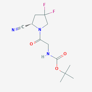 (S)-tert-butyl (2-(2-cyano-4,4-difluoropyrrolidin-1-yl)-2-oxoethyl)carbamate
