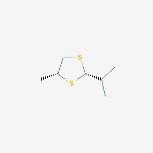 molecular formula C7H14S2 B13805961 1,3-Dithiolane,4-methyl-2-(1-methylethyl)-,cis-(9CI) 