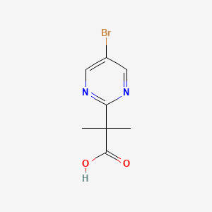molecular formula C8H9BrN2O2 B1380598 2-(5-Bromopyrimidin-2-yl)-2-methylpropanoic acid CAS No. 1364718-95-5