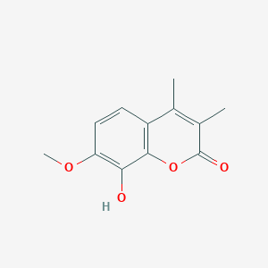 molecular formula C12H12O4 B13805980 8-Hydroxy-7-methoxy-3,4-dimethylchromen-2-one 