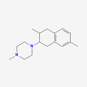 molecular formula C17H26N2 B13805984 1-Methyl-4-(1,2,3,4-tetrahydro-3,7-dimethylnaphthalen-2-yl)piperazine 