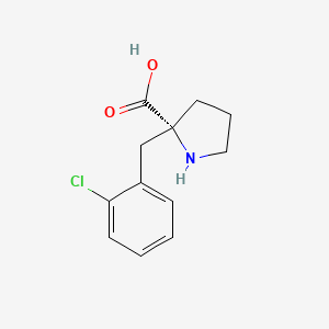 molecular formula C12H14ClNO2 B13805998 L-Proline,2-[(2-chlorophenyl)methyl]- 