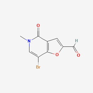 7-Bromo-5-methyl-4-oxo-4,5-dihydrofuro[3,2-c]pyridine-2-carbaldehyde
