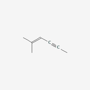 molecular formula C7H10 B13806023 2-Methyl-2-hexen-4-yne 