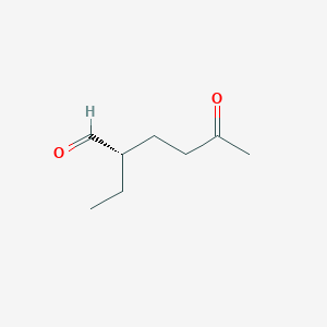 molecular formula C8H14O2 B13806039 (2S)-2-Ethyl-5-oxohexanal CAS No. 553638-75-8