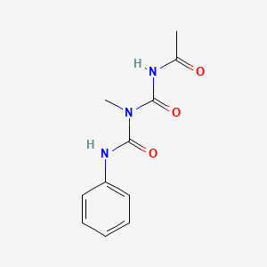 molecular formula C11H13N3O3 B13806041 1-Acetyl-3-methyl-5-phenylbiuret CAS No. 76267-42-0