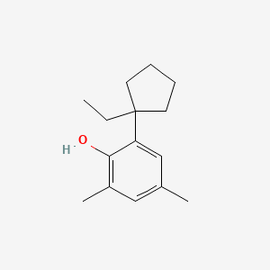 molecular formula C15H22O B13806044 Phenol, 2-(1-ethylcyclopentyl)-4,6-dimethyl- CAS No. 64924-66-9
