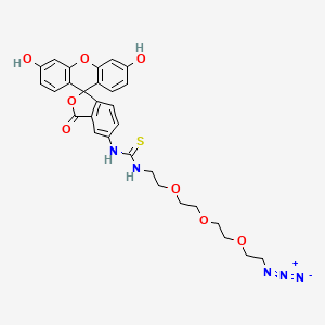 molecular formula C29H29N5O8S B1380609 1-(2-(2-(2-(2-Azidoethoxy)ethoxy)ethoxy)ethyl)-3-(3',6'-dihydroxy-3-oxo-3h-spiro[isobenzofuran-1,9'-xanthen]-5-yl)thiourea CAS No. 1402745-37-2