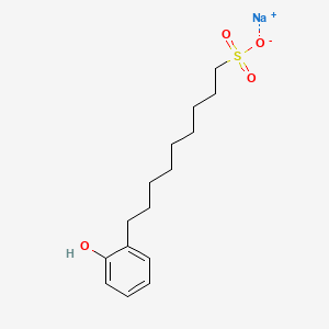 molecular formula C15H23NaO4S B13806133 Sodium 9-(hydroxyphenyl)nonanesulphonate CAS No. 84176-61-4