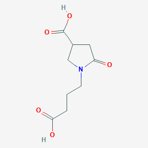 1-(3-Carboxypropyl)-5-oxopyrrolidine-3-carboxylic acid