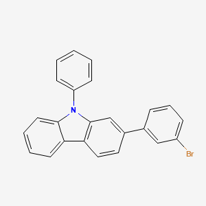 molecular formula C24H16BrN B1380616 2-(3-Bromophenyl)-9-phenylcarbazole CAS No. 1365118-41-7