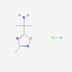 2-(3-Methyl-1,2,4-oxadiazol-5-yl)propan-2-amine hydrochloride
