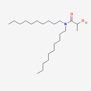 molecular formula C23H47NO2 B13806195 N,N-Didecyllactamide CAS No. 5422-42-4