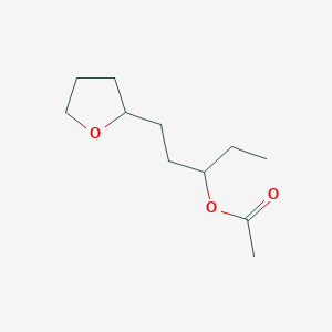 molecular formula C11H20O3 B13806231 alpha-Ethyltetrahydro-2-furanpropanol acetate 