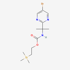 molecular formula C13H22BrN3O2Si B1380625 2-(Trimethylsilyl)ethyl (2-(5-bromopyrimidin-2-yl)propan-2-yl)carbamate CAS No. 1364719-02-7