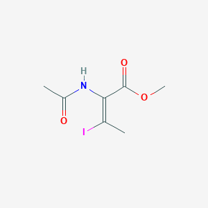 molecular formula C7H10INO3 B13806253 Methyl-(2Z)3-iodo-2N-acetyl crotanoate 