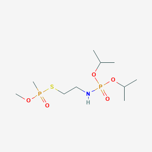 molecular formula C10H25NO5P2S B13806256 O-Methyl S-(O',O'-diisopropylphosphoramido)ethyl methylphosphonothioate CAS No. 21988-53-4