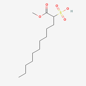 molecular formula C13H26O5S B13806293 Dodecanoic acid, 2-sulfo-, 1-methyl ester CAS No. 64131-25-5