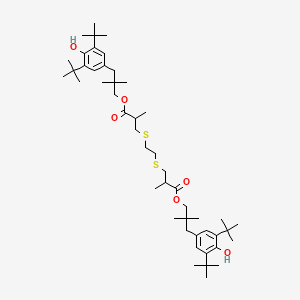 molecular formula C48H78O6S2 B13806312 Bis(2,2-dimethyl-3-(3,5-di-tert-butyl-4-hydroxyphenyl)propyl) 2,9-dimethyl-4,7-dithiadecanedioate CAS No. 62546-75-2