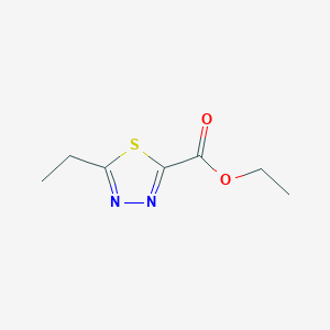 molecular formula C7H10N2O2S B1380634 5-乙基-1,3,4-噻二唑-2-甲酸乙酯 CAS No. 1330751-86-4