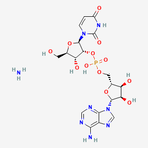 molecular formula C19H27N8O12P B13806360 Uridylyl(2'-5')adenosine ammonium salt 