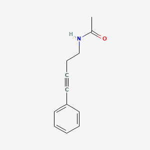 molecular formula C12H13NO B13806410 Acetamide,N-(4-phenyl-3-butynyl)- 