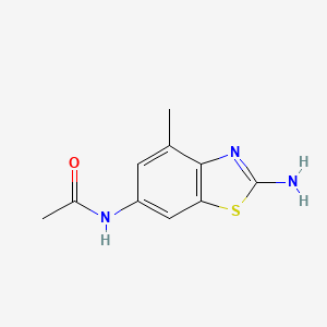 molecular formula C10H11N3OS B13806493 Acetamide,N-(2-amino-4-methyl-6-benzothiazolyl)- 