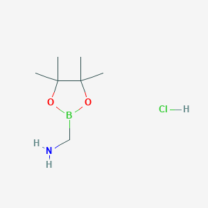 molecular formula C7H17BClNO2 B1380650 Aminomethylboronic acid pinacol ester hydrochloride CAS No. 298689-75-5
