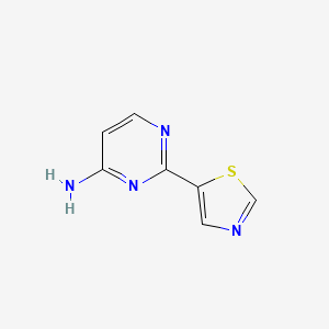 molecular formula C7H6N4S B1380656 2-(1,3-Thiazol-5-yl)pyrimidin-4-amine CAS No. 1511717-05-7