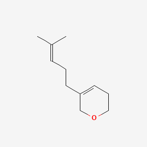 molecular formula C11H18O B13806580 2H-Pyran, 3,6-dihydro-5-(4-methyl-3-pentenyl)- CAS No. 71477-79-7