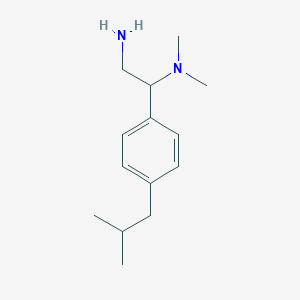 molecular formula C14H24N2 B1380661 {2-Amino-1-[4-(2-methylpropyl)phenyl]ethyl}dimethylamine CAS No. 1465573-99-2