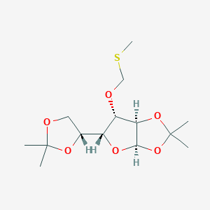 molecular formula C14H24O6S B13806614 (3aR,5R,6S,6aR)-5-[(4R)-2,2-dimethyl-1,3-dioxolan-4-yl]-2,2-dimethyl-6-(methylsulfanylmethoxy)-3a,5,6,6a-tetrahydrofuro[2,3-d][1,3]dioxole 