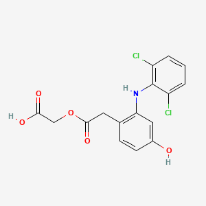 molecular formula C16H13Cl2NO5 B13806639 4'-Hydroxyaceclofenac 